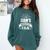 Women's Liam Personalized Name Sports Fan Birthday Graduation Comfort Colors Sweatshirt Blue Spruce