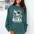 Women's Senior Nana Class Of 2026 Soccer Graduation Heart Comfort Colors Sweatshirt Blue Spruce