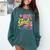 80's Girl Roller Skates Skating Eighties 1980s Nostalgia Comfort Colors Sweatshirt Chalky Mint