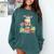 Adorable Donkey With Heart Sitting On Colorful Book Stack Comfort Colors Sweatshirt Chalky Mint