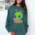 Alien Reading Book Believe In Yourself Kids Women Men Comfort Colors Sweatshirt Chalky Mint