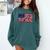 America US Flag Books Library Reading For Book Lover Reader Comfort Colors Sweatshirt Chalky Mint