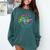 Anti Social Book Club Go Away I'm Reading Book Tie Dye Comfort Colors Sweatshirt Chalky Mint