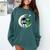 Astronaut Reading Book To Alien Shirt Moon Space Lover Kids Comfort Colors Sweatshirt Chalky Mint