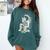 Astronaut Reading Book Space Galaxy Bookworm Men Women Kids Comfort Colors Sweatshirt Chalky Mint