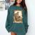 The Aunt Tarot Card Women Skeleton Aunty Book Lover Comfort Colors Sweatshirt Chalky Mint