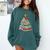 Book Christmas Tree For Librarians Book Lovers Comfort Colors Sweatshirt Chalky Mint
