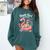 Book Girl Summer Skeleton Reading Books Lovers Beach Comfort Colors Sweatshirt Chalky Mint