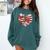Book Lover Heart Shape Reading Librarian Valentine Men Women Comfort Colors Sweatshirt Chalky Mint