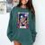 Book Lover Tarot Card The Reader Mystic Skeleton Comfort Colors Sweatshirt Chalky Mint