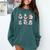 Book Lover Teacher Snowman Reading Books Christmas Winter Comfort Colors Sweatshirt Chalky Mint