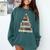 Book Merry Little Christmas Tree Holiday Comfort Colors Sweatshirt Chalky Mint