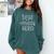 Book Nerd Reading Glasses Proud Bookworm Comfort Colors Sweatshirt Chalky Mint