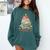 All Booked For Christmas Book Lovers Xmas Tree Lights Comfort Colors Sweatshirt Chalky Mint
