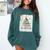 All Booked For Christmas Book Xmas Tree Coquette Bow Lights Comfort Colors Sweatshirt Chalky Mint
