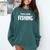 Books Coffee Fishing Comfort Colors Sweatshirt Chalky Mint