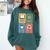 Books Yarn Coffee Repeat Crocheting Comfort Colors Sweatshirt Chalky Mint