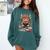 Bookworm Cute Baby Highland Cow Reading Book Comfort Colors Sweatshirt Chalky Mint
