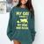 My Cat Guards My Mug And Book Humor Cats Premium Tri-Blend Comfort Colors Sweatshirt Chalky Mint
