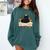 Cat On Open Book Mushrooms Ferns Dark Academia Comfort Colors Sweatshirt Chalky Mint