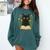 Cat Reading Book Flowers Comfort Colors Sweatshirt Chalky Mint