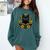 Cat For Women Book Lover Cute Cat And Book Comfort Colors Sweatshirt Chalky Mint