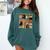 Christmas Cat Santa Bookshelves Book Lover Reader Comfort Colors Sweatshirt Chalky Mint