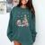 Christmas A Penguin Reading Book Snowflake Cocoa Hot Teacher Comfort Colors Sweatshirt Chalky Mint
