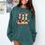 Christmas Three Llamas Reading Reading Books Llama Lover Comfort Colors Sweatshirt Chalky Mint
