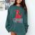 Clifford The Big Red Dog Pink Text With Bow Illustrated Book Comfort Colors Sweatshirt Chalky Mint