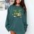 Coquette Bow Books St Patrick's Shamrock Bookworm Librarian Comfort Colors Sweatshirt Chalky Mint