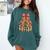 Coquette Christmas Book Tree Xmas Lights Librarian Teacher Comfort Colors Sweatshirt Chalky Mint