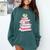 Cute Book Lover Frog Pretty Girls Read Books Kawaii Reading Comfort Colors Sweatshirt Chalky Mint