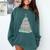 Cute Bookmas Christmas Book Tree Book Lover Teacher Comfort Colors Sweatshirt Chalky Mint