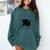 Cute Cats And Books Aesthetic Feline Reader Graphic Premium Tri-Blend Comfort Colors Sweatshirt Chalky Mint