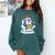 Cute Christmas Penguin Reading Book Cozy Winter Holiday Art Comfort Colors Sweatshirt Chalky Mint