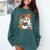 Cute Cozy Ghost Reading With Cat Book Lover Autumn Fall Comfort Colors Sweatshirt Chalky Mint