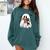 Cute Halloween Ghost Reading Book Comfort Colors Sweatshirt Chalky Mint