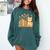 Cute Kawaii Cat Books Flowers Comfort Colors Sweatshirt Chalky Mint