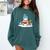 Cute Winter Cozy Snowman Reading Book Lovers Xmas Snowman Comfort Colors Sweatshirt Chalky Mint
