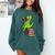 Dino Reading Read Reading Librarian Book Men Boys Kids Comfort Colors Sweatshirt Chalky Mint