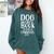 Dog Book And Coffee Fun Typographic Premium Tri-Blend Comfort Colors Sweatshirt Chalky Mint