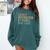 Easily Distracted By Books And Yarn Knitting & Crocheting Comfort Colors Sweatshirt Chalky Mint