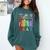 Floral Foxglove Daisy Tulip 8647 Books Lover Blooming Flower Comfort Colors Sweatshirt Chalky Mint