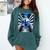 Frutiger Aero Aesthetic Tech Checkered Room Orb Sky Comfort Colors Sweatshirt Chalky Mint