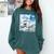 Frutiger Aero Aesthetic Tech Great Wave Of Kanagawa Fishes Raglan Baseball Tee Comfort Colors Sweatshirt Chalky Mint