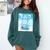 Frutiger Aero Aesthetic Tech Kawaii Milk Underwater Fishes Raglan Baseball Tee Comfort Colors Sweatshirt Chalky Mint