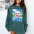 Frutiger Aero Aesthetic Tech Kawaii Ramen Cat Fishes Comfort Colors Sweatshirt Chalky Mint