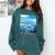Frutiger Aero Aesthetic Tech Ocean Underwater Fishes Comfort Colors Sweatshirt Chalky Mint