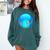 Frutiger Aero Aesthetic Tech Orb Fishes Comfort Colors Sweatshirt Chalky Mint